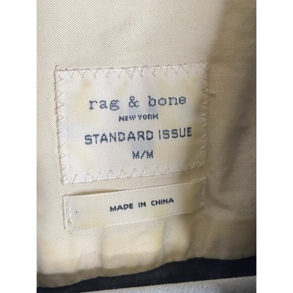 Rag & Bone Standard Issue Flannel Button Down Shirt Long Sleeve Blue Size Medium - Picture 7 of 8